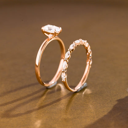 3.0 CT Round Pave Lab Grown Diamond Bridal Set