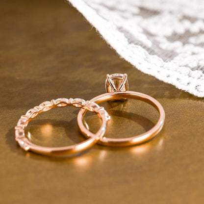 3.0 CT Round Pave Lab Grown Diamond Bridal Set