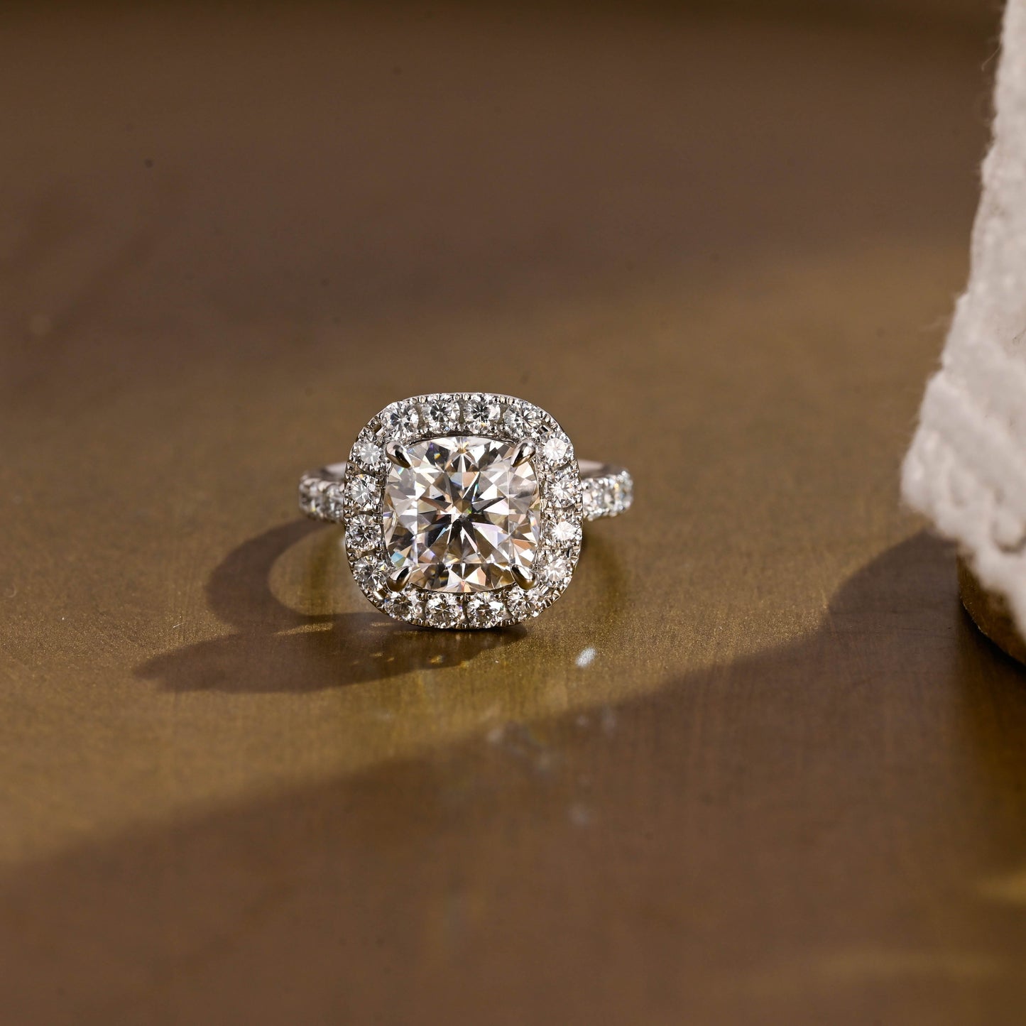 2 CT Round Three Stones Lab Grown Diamond Engagement Ring