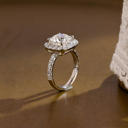 2 CT Round Three Stones Lab Grown Diamond Engagement Ring