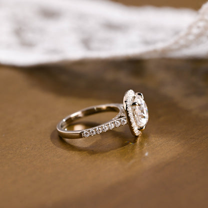 2 CT Round Three Stones Lab Grown Diamond Engagement Ring