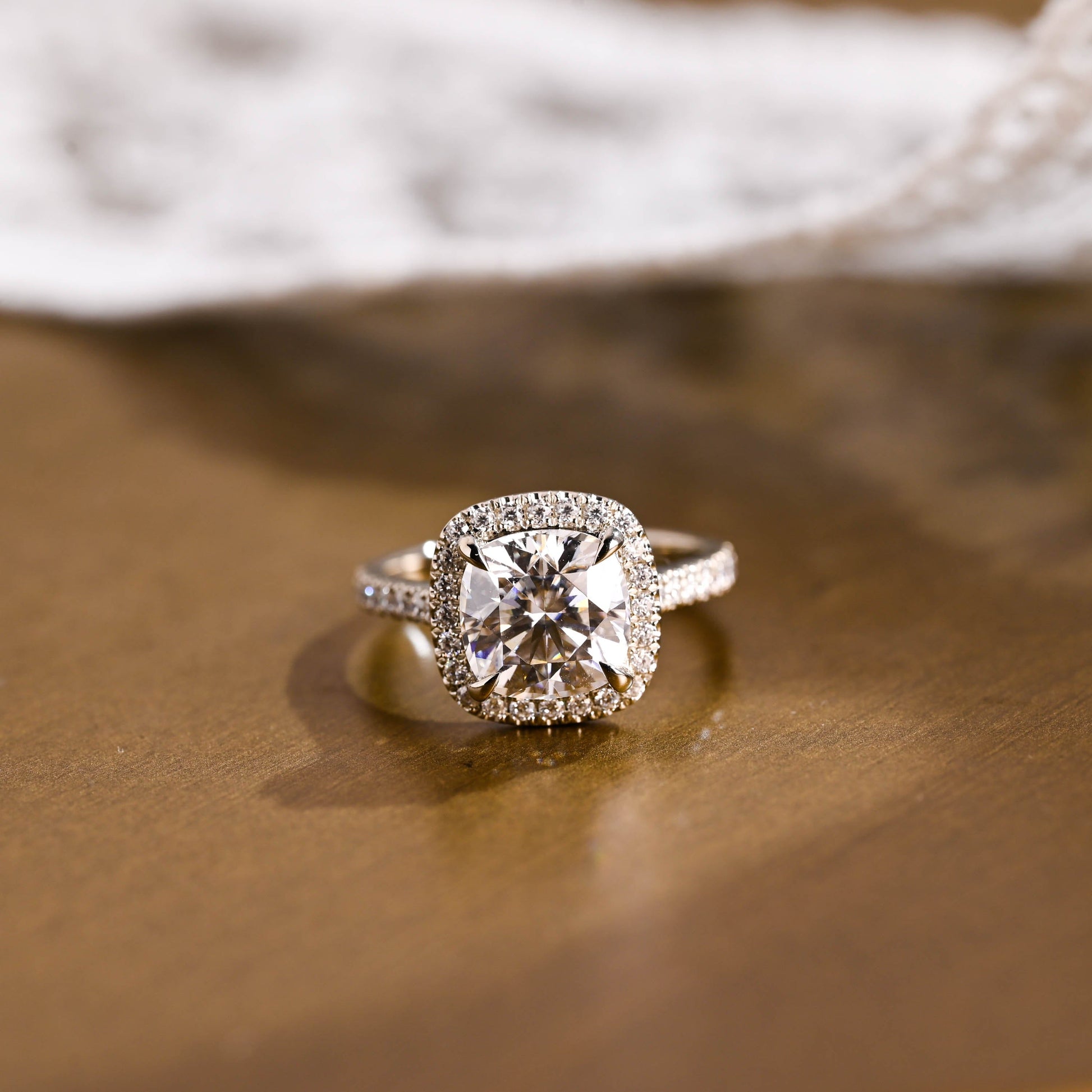 2 CT Round Three Stones Lab Grown Diamond Engagement Ring