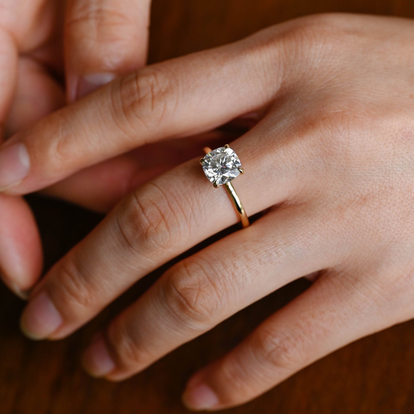 2 CT Round Three Stones Lab Grown Diamond Engagement Ring