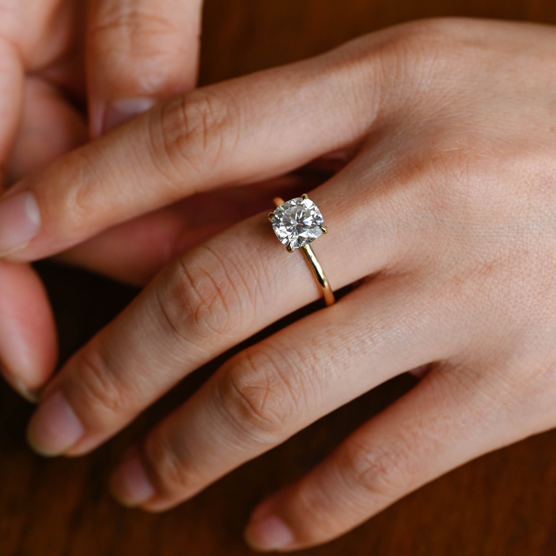 2 CT Round Three Stones Lab Grown Diamond Engagement Ring