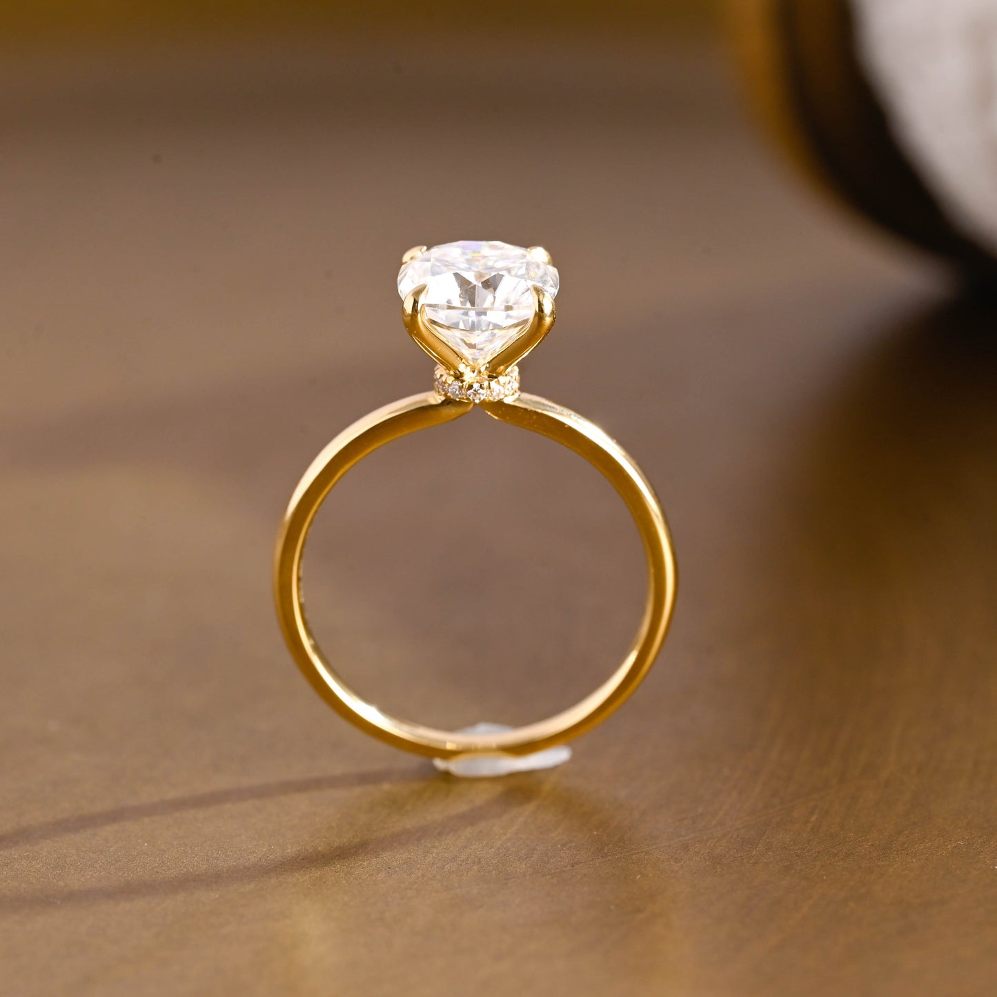 2 CT Round Three Stones Lab Grown Diamond Engagement Ring