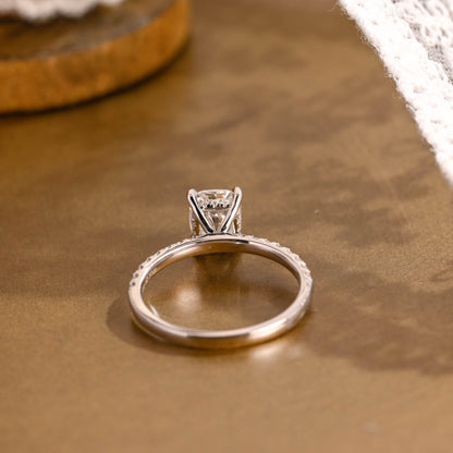 2 CT Round Three Stones Lab Grown Diamond Engagement Ring
