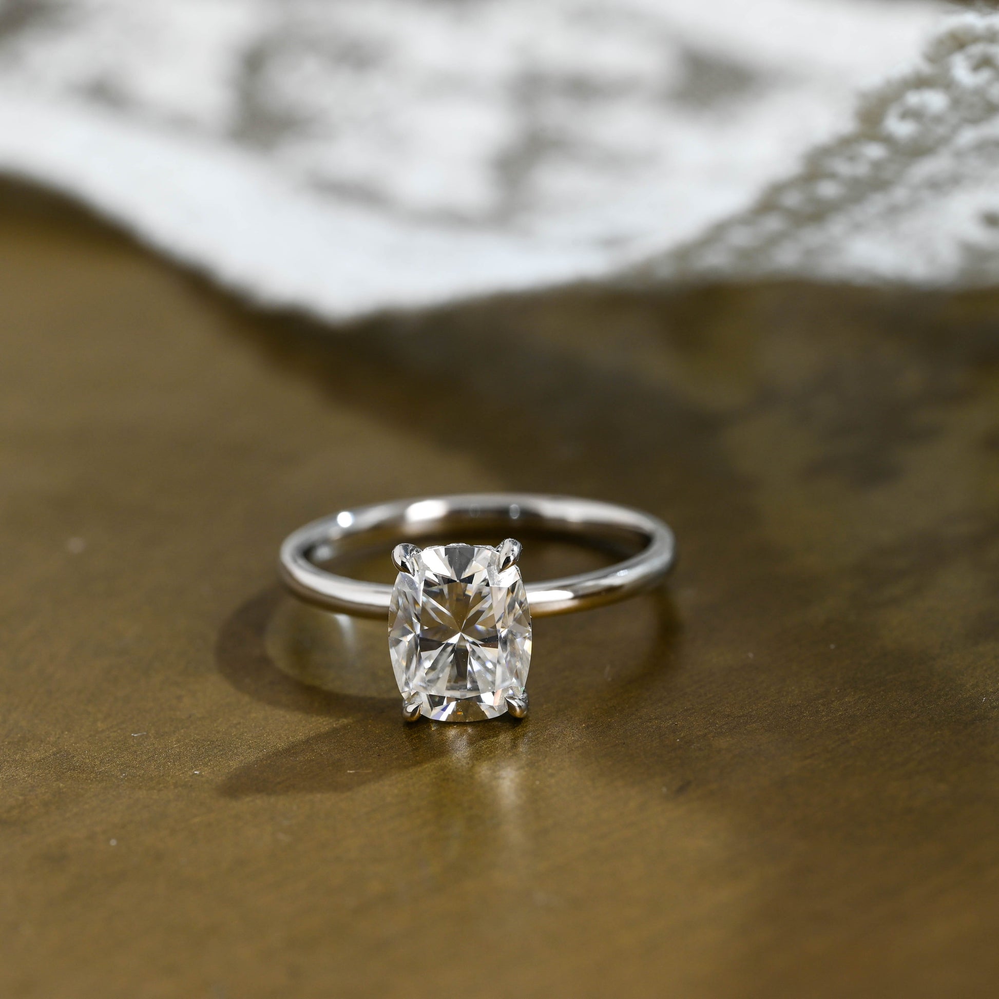 2 CT Round Three Stones Lab Grown Diamond Engagement Ring