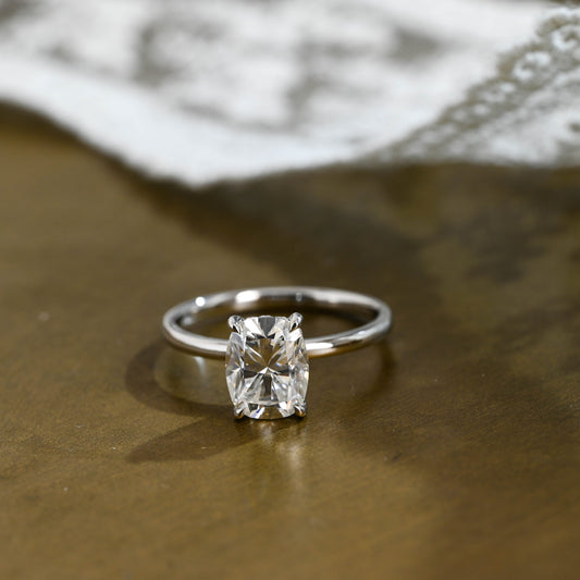 2 CT Round Three Stones Lab Grown Diamond Engagement Ring