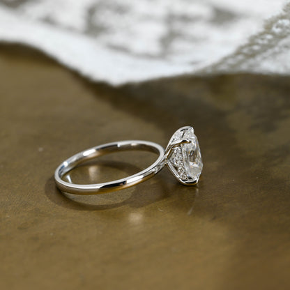 2 CT Round Three Stones Lab Grown Diamond Engagement Ring