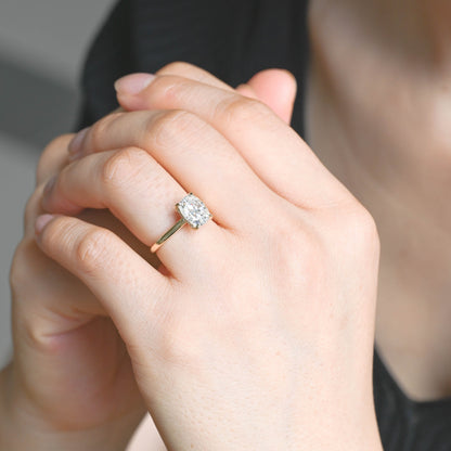 2 CT Round Three Stones Lab Grown Diamond Engagement Ring