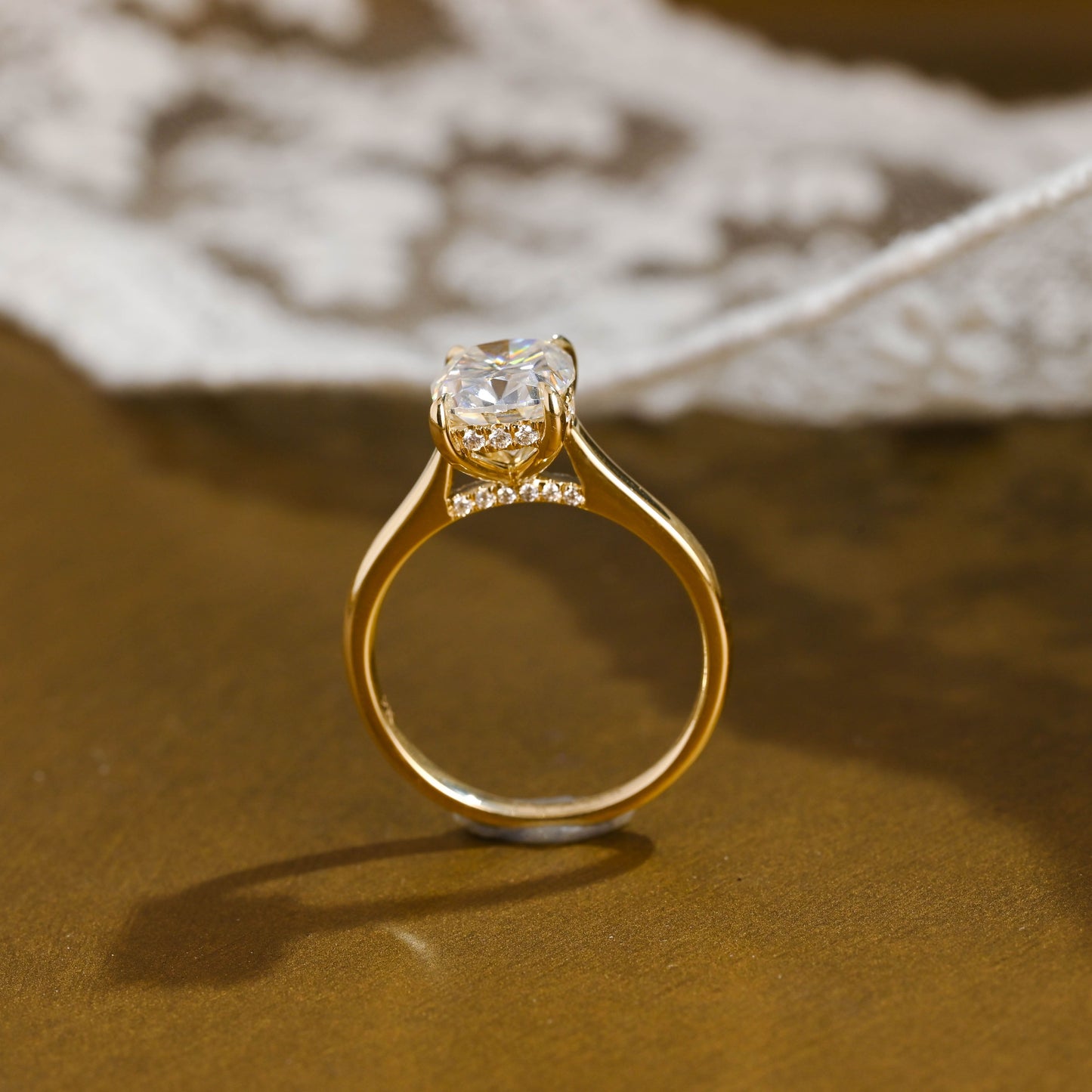 2 CT Round Three Stones Lab Grown Diamond Engagement Ring
