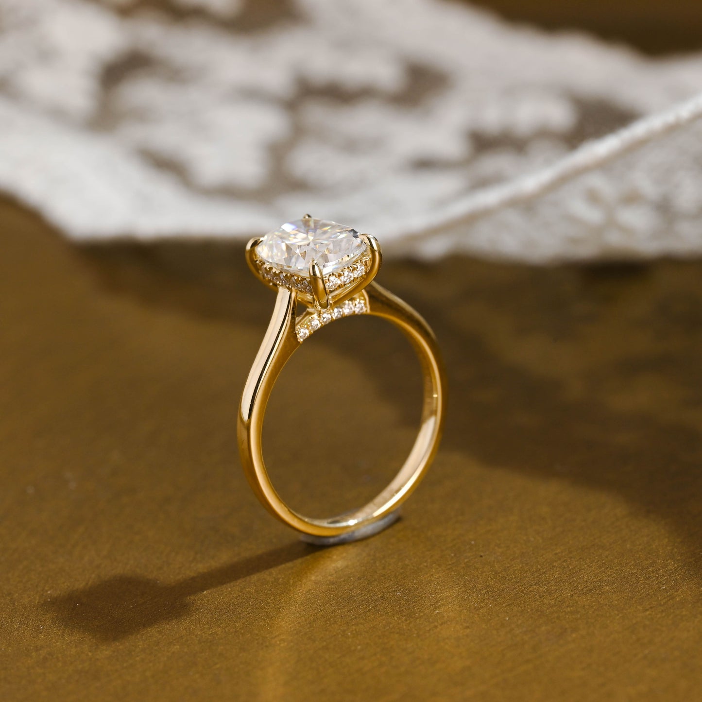 2 CT Round Three Stones Lab Grown Diamond Engagement Ring