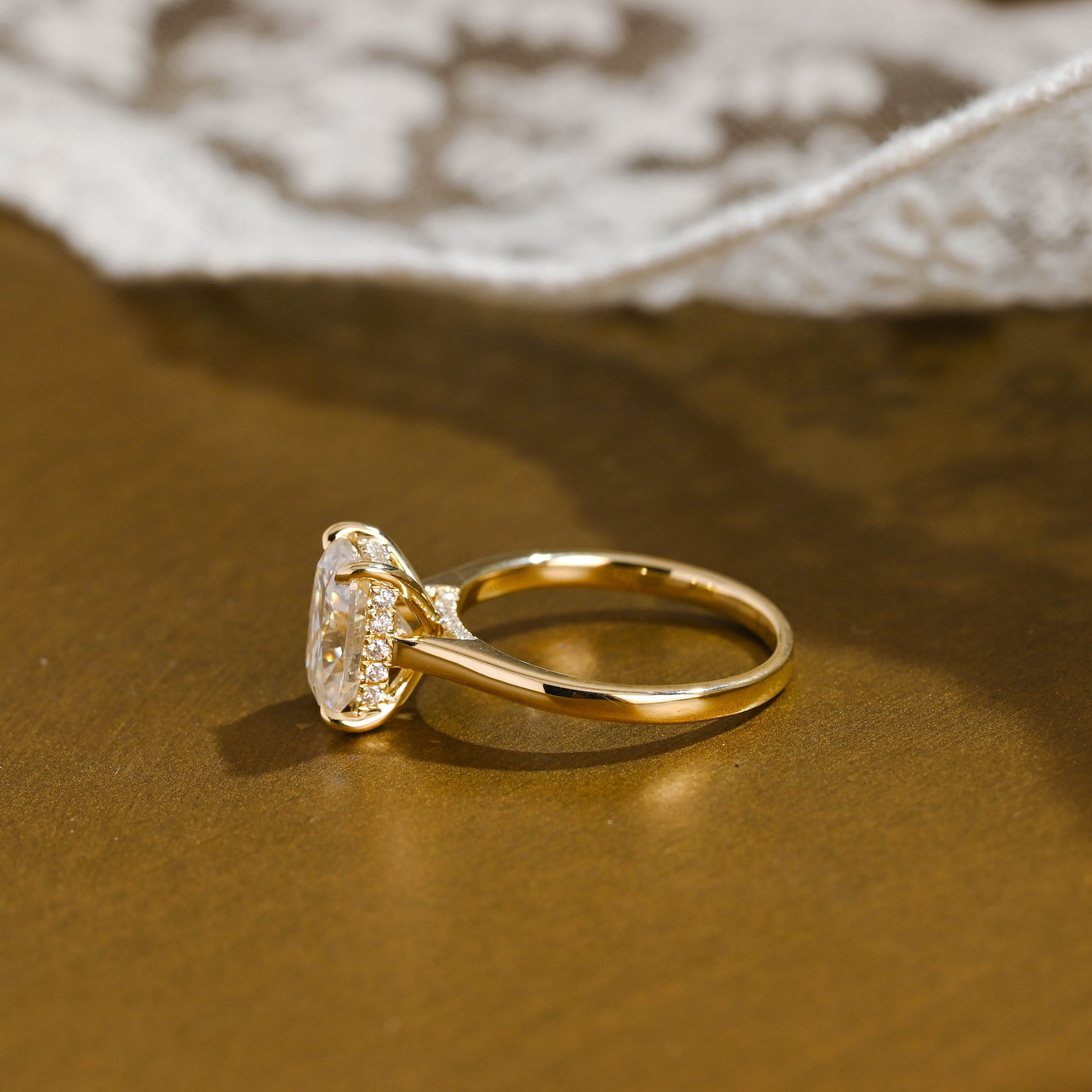 2 CT Round Three Stones Lab Grown Diamond Engagement Ring