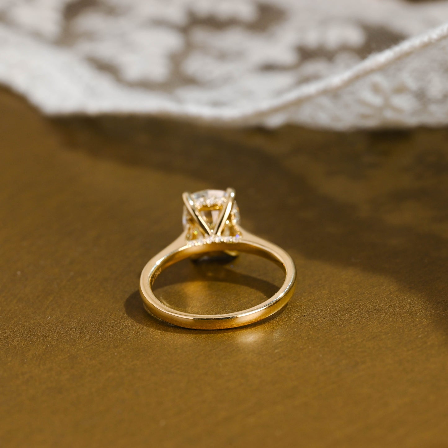 2 CT Round Three Stones Lab Grown Diamond Engagement Ring