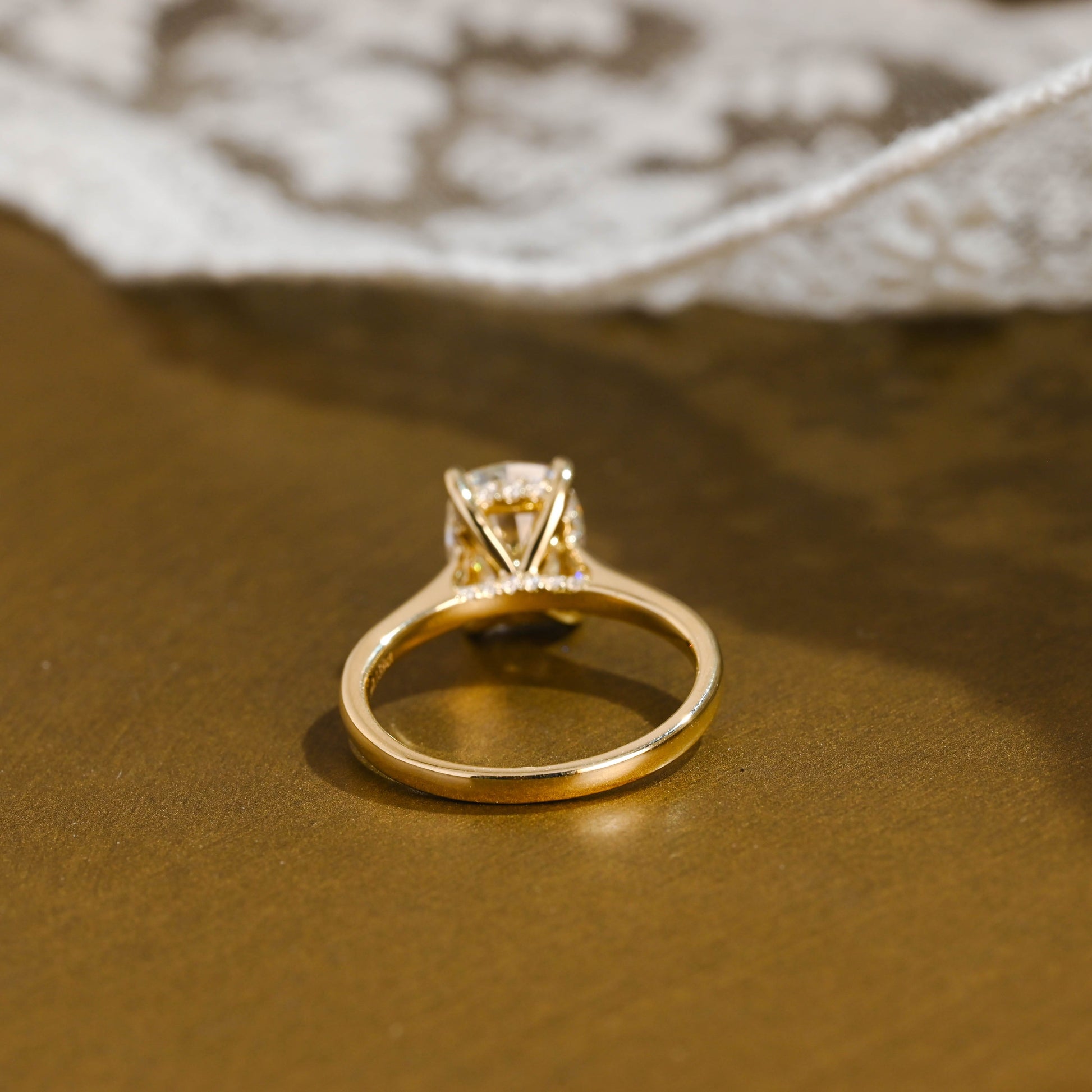 2 CT Round Three Stones Lab Grown Diamond Engagement Ring