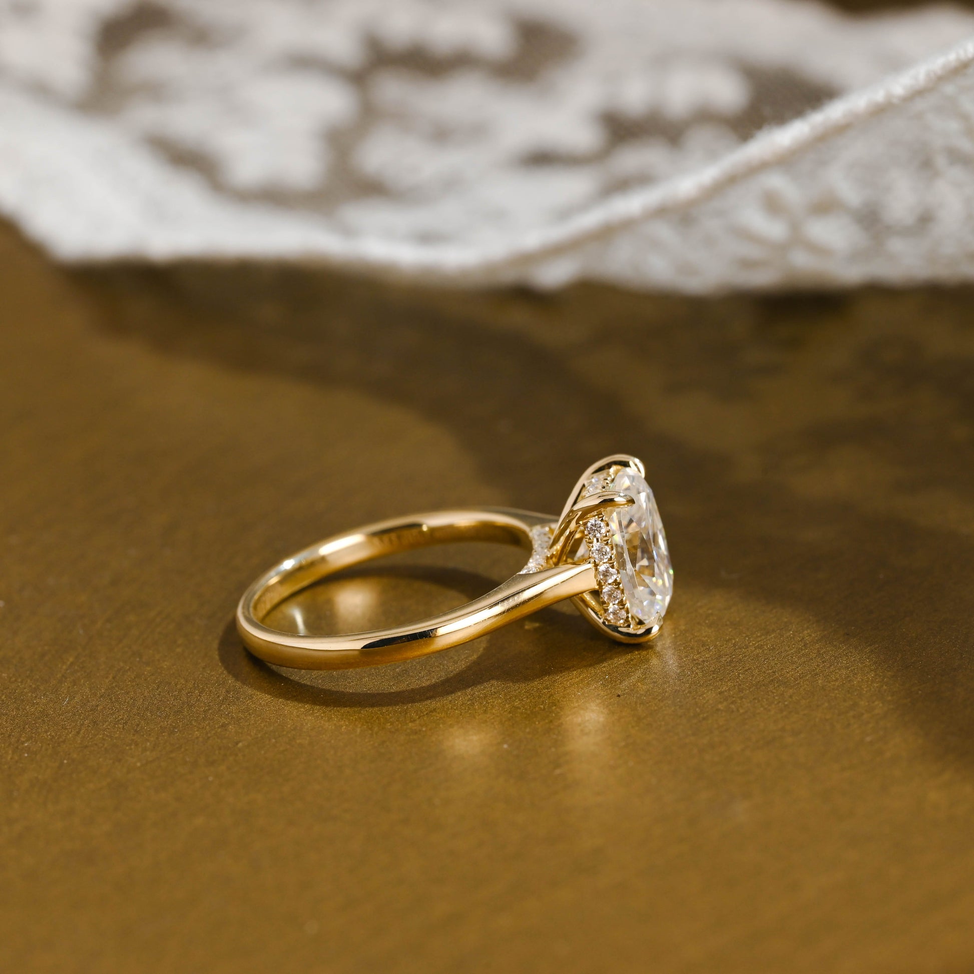 2 CT Round Three Stones Lab Grown Diamond Engagement Ring