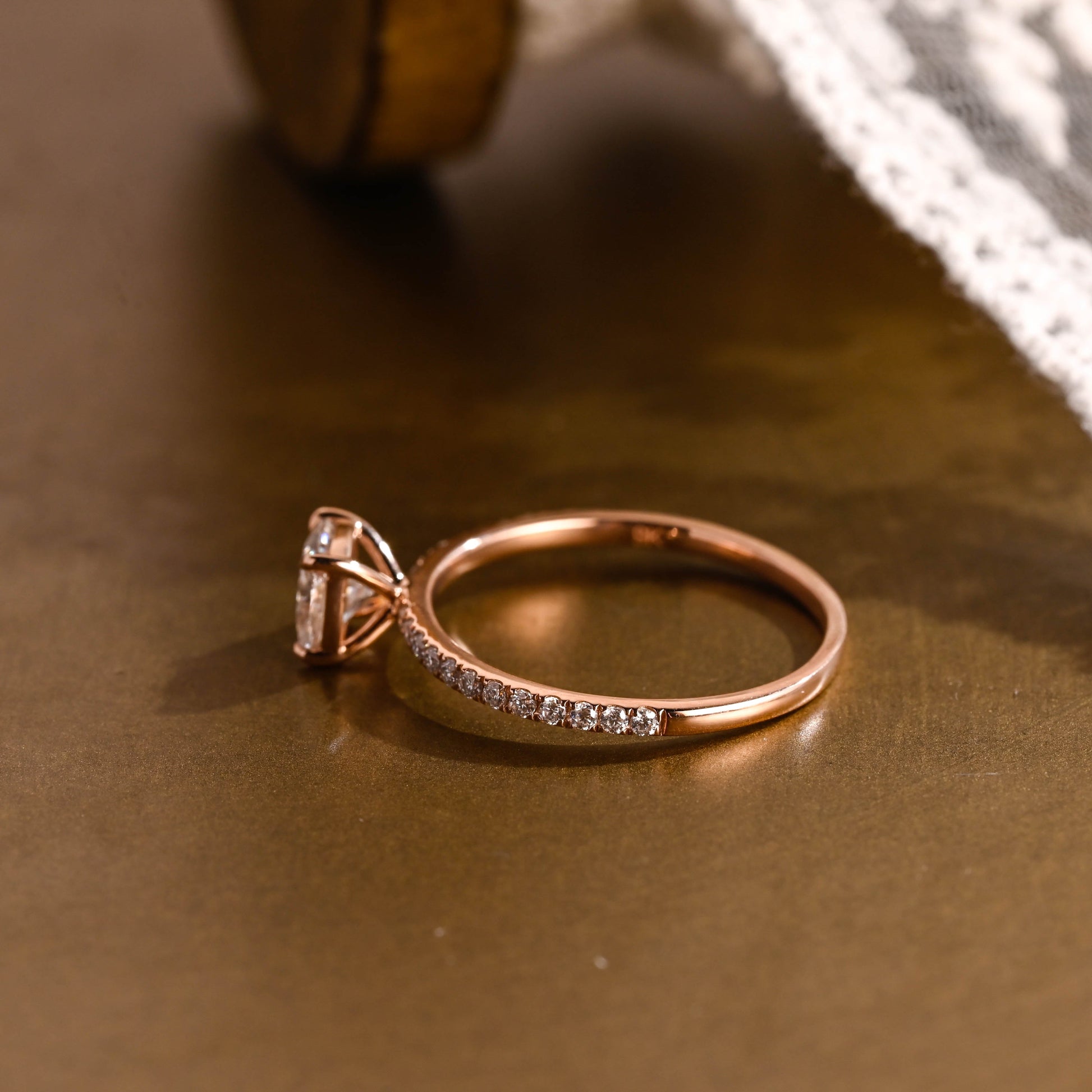 2 CT Round Three Stones Lab Grown Diamond Engagement Ring