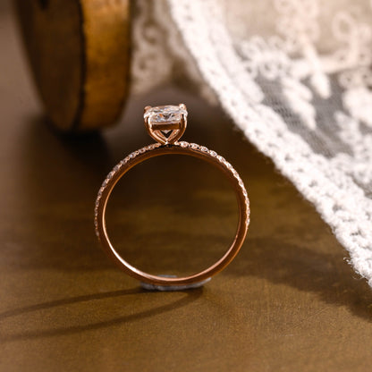 2 CT Round Three Stones Lab Grown Diamond Engagement Ring