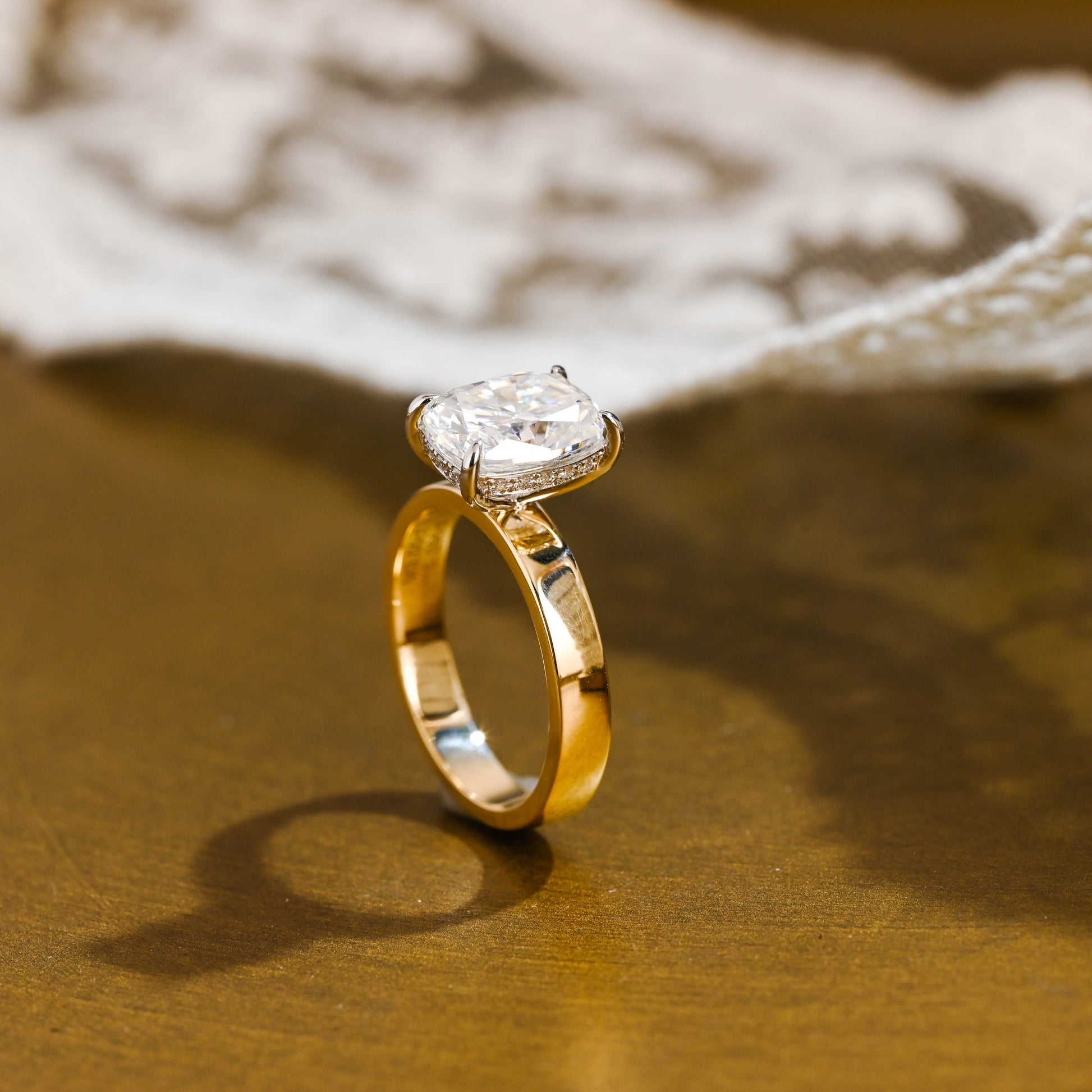 2 CT Round Three Stones Lab Grown Diamond Engagement Ring