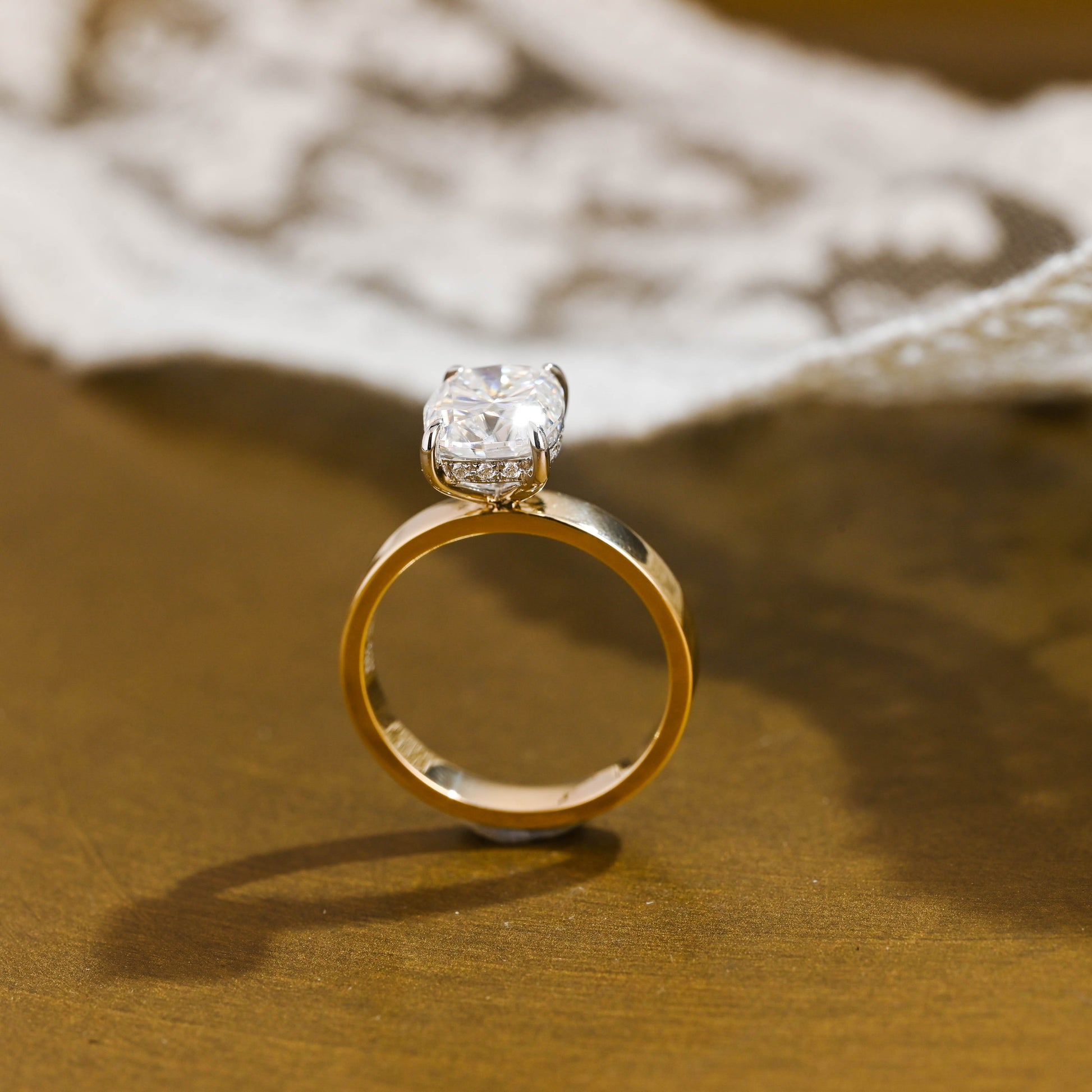 2 CT Round Three Stones Lab Grown Diamond Engagement Ring
