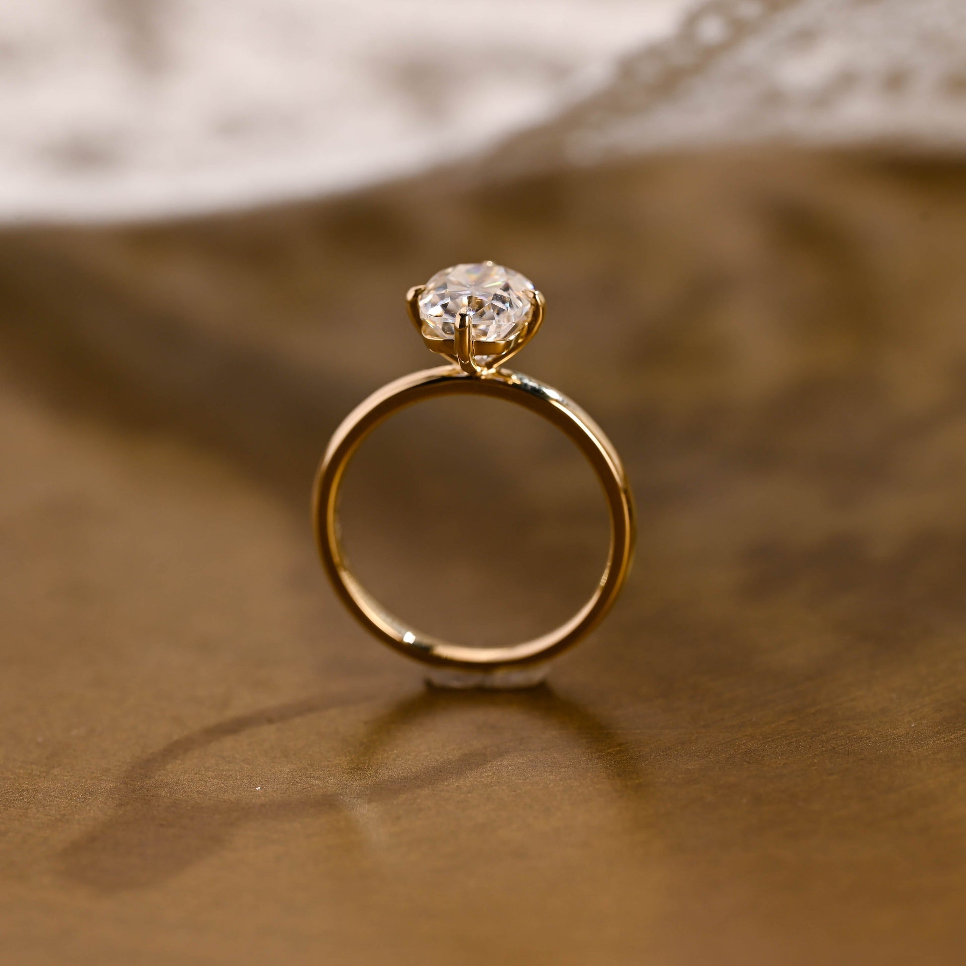 2 CT Round Three Stones Lab Grown Diamond Engagement Ring