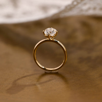 2 CT Round Three Stones Lab Grown Diamond Engagement Ring