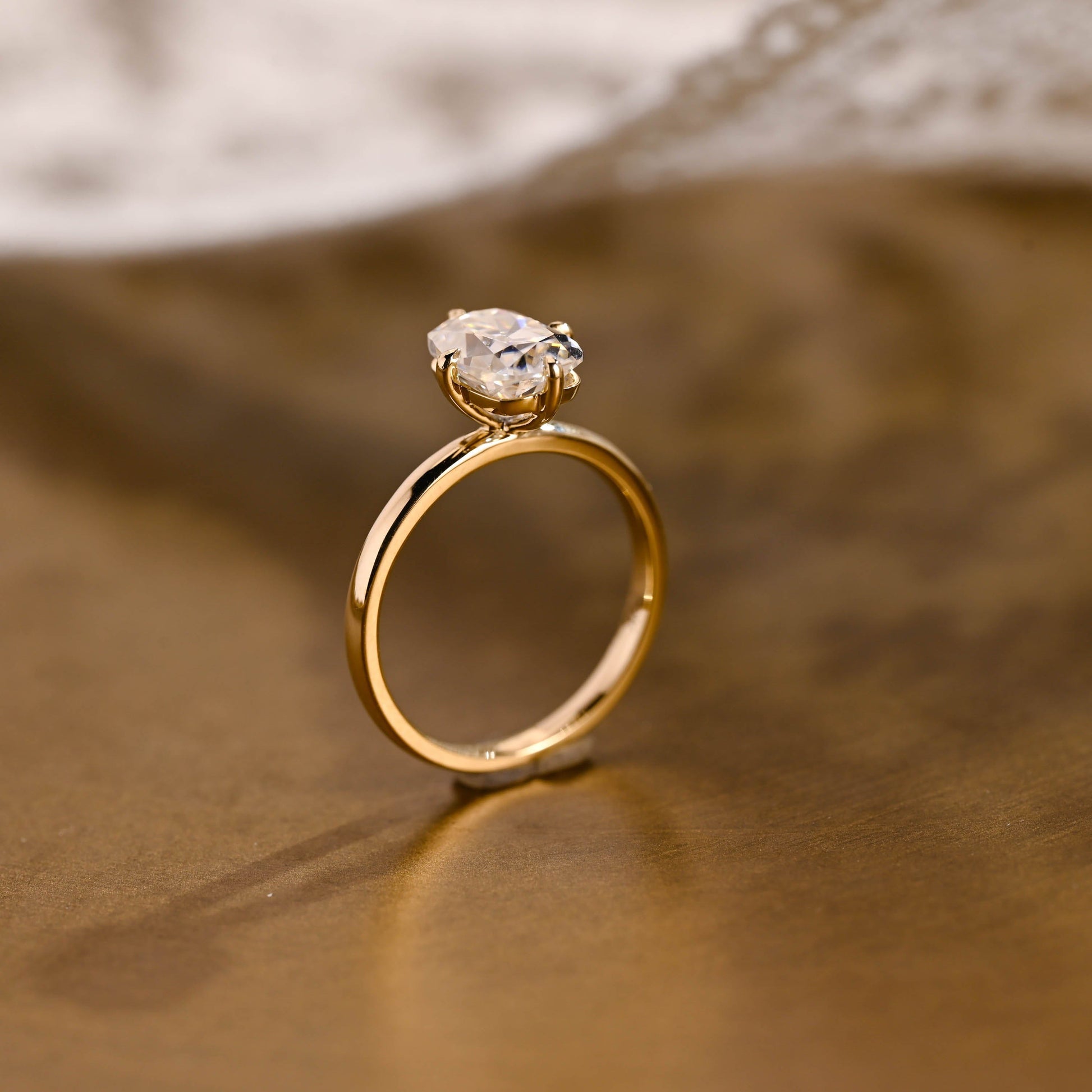 2 CT Round Three Stones Lab Grown Diamond Engagement Ring