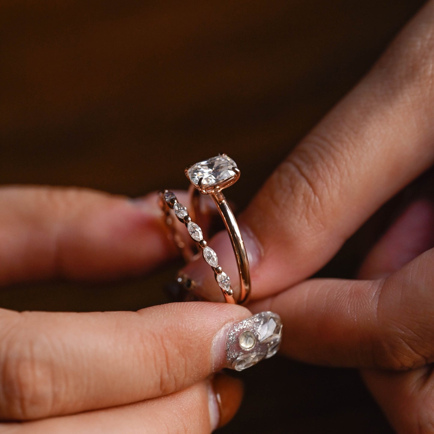 2 CT Round Three Stones Lab Grown Diamond Engagement Ring