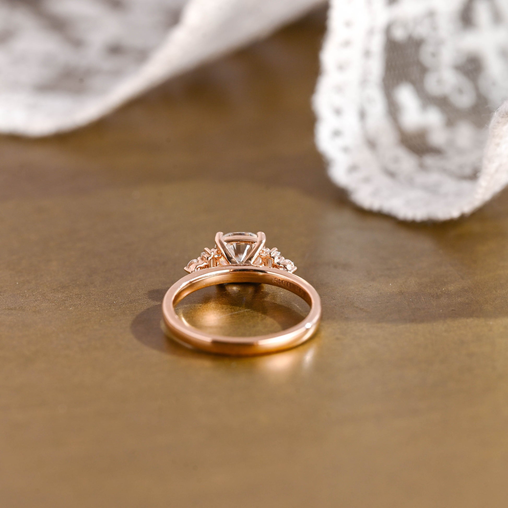 2 CT Round Three Stones Lab Grown Diamond Engagement Ring