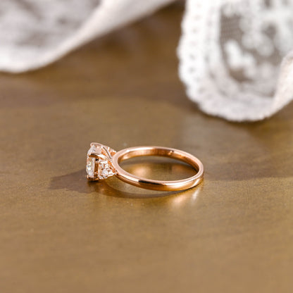 2 CT Round Three Stones Lab Grown Diamond Engagement Ring