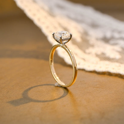 2 CT Round Three Stones Lab Grown Diamond Engagement Ring