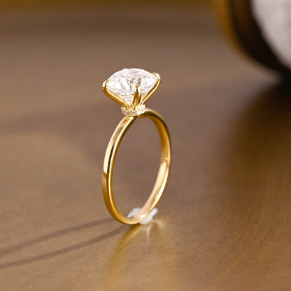 2 CT Round Three Stones Lab Grown Diamond Engagement Ring