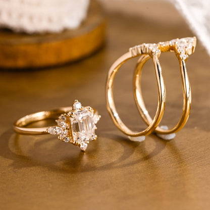 3.0 CT Round Pave Lab Grown Diamond Bridal Set