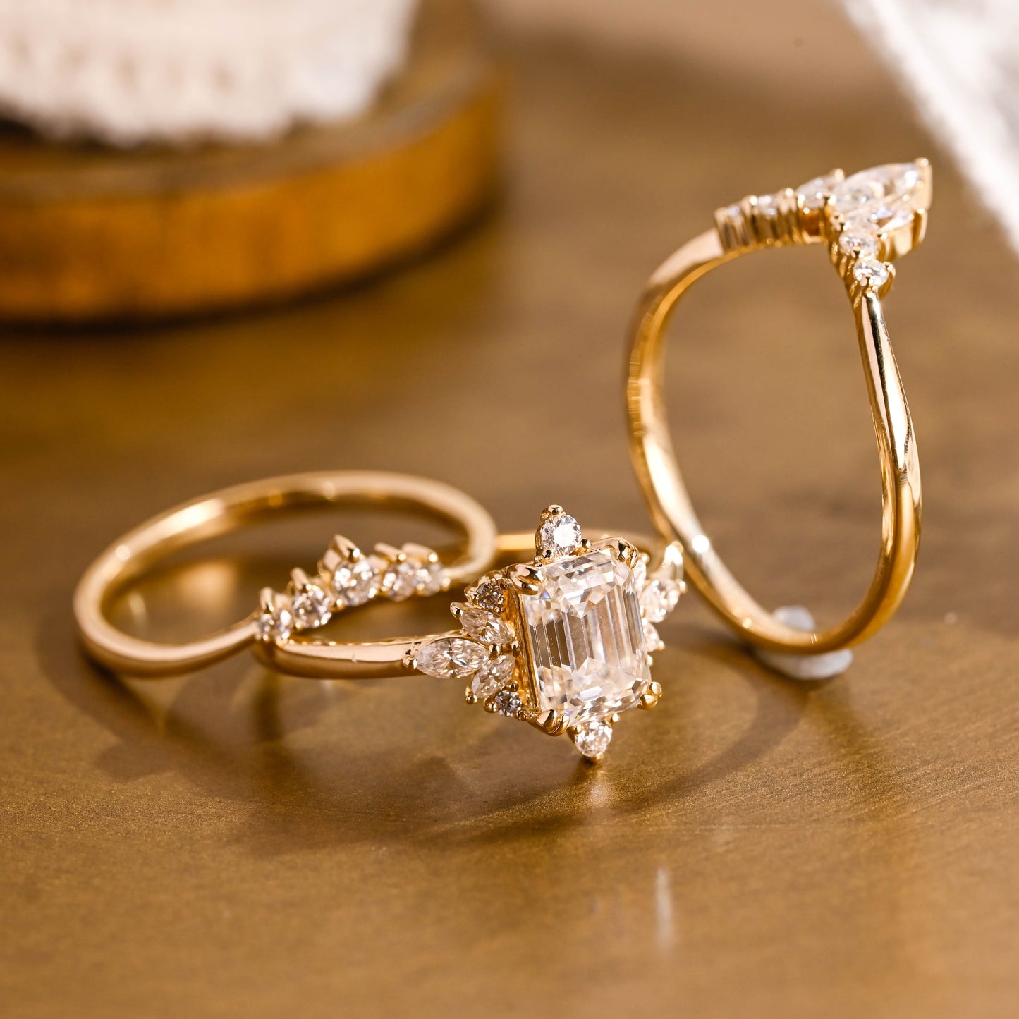 3.0 CT Round Pave Lab Grown Diamond Bridal Set