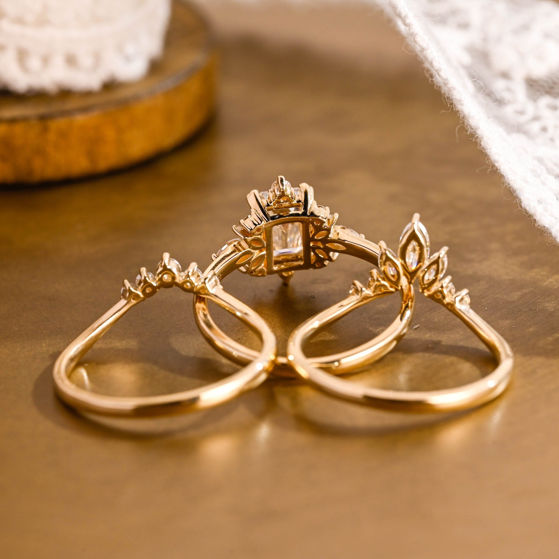 3.0 CT Round Pave Lab Grown Diamond Bridal Set
