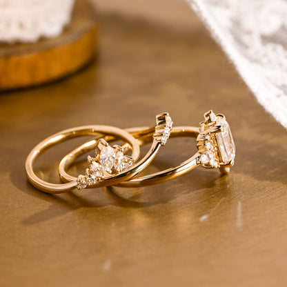 3.0 CT Round Pave Lab Grown Diamond Bridal Set