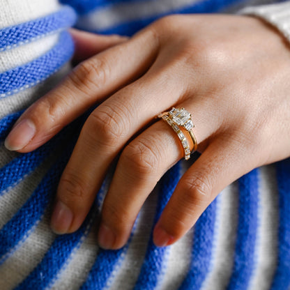 3.0 CT Round Pave Lab Grown Diamond Bridal Set