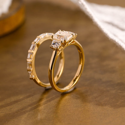 3.0 CT Round Pave Lab Grown Diamond Bridal Set
