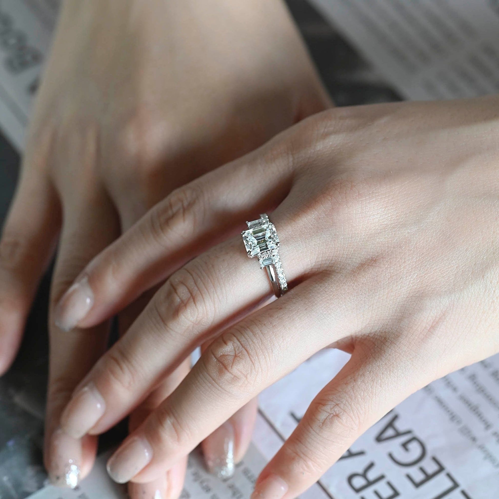 3.0 CT Round Pave Lab Grown Diamond Bridal Set