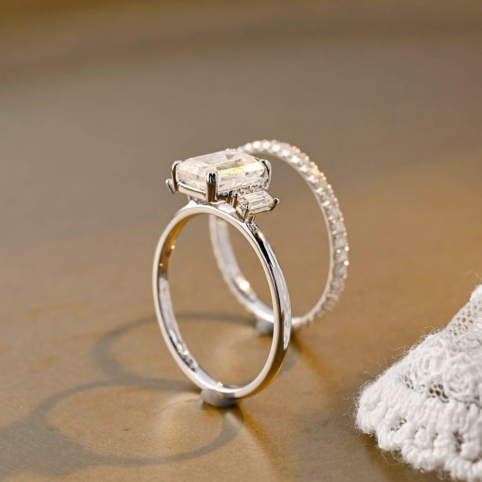 3.0 CT Round Pave Lab Grown Diamond Bridal Set