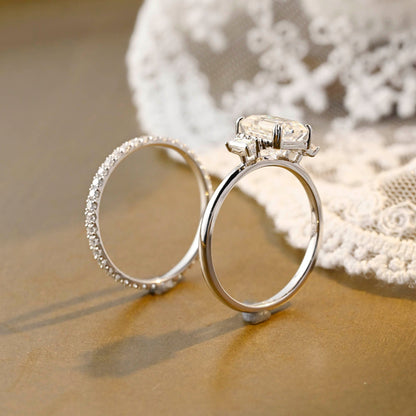 3.0 CT Round Pave Lab Grown Diamond Bridal Set