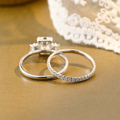 3.0 CT Round Pave Lab Grown Diamond Bridal Set