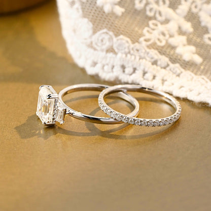 3.0 CT Round Pave Lab Grown Diamond Bridal Set