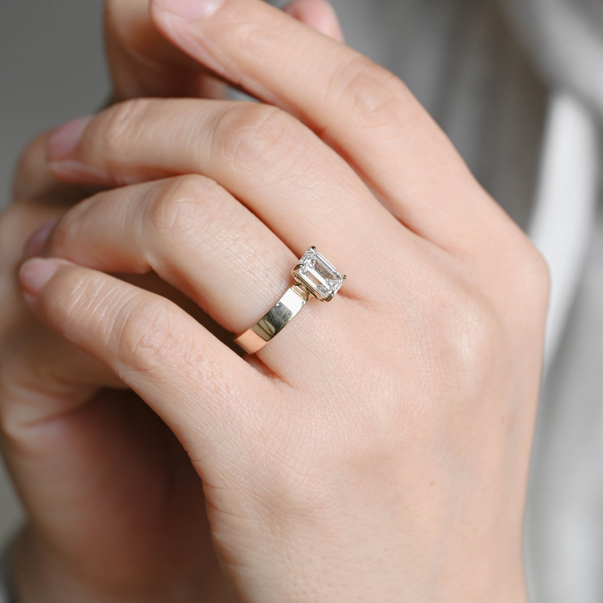 2 CT Round Three Stones Lab Grown Diamond Engagement Ring