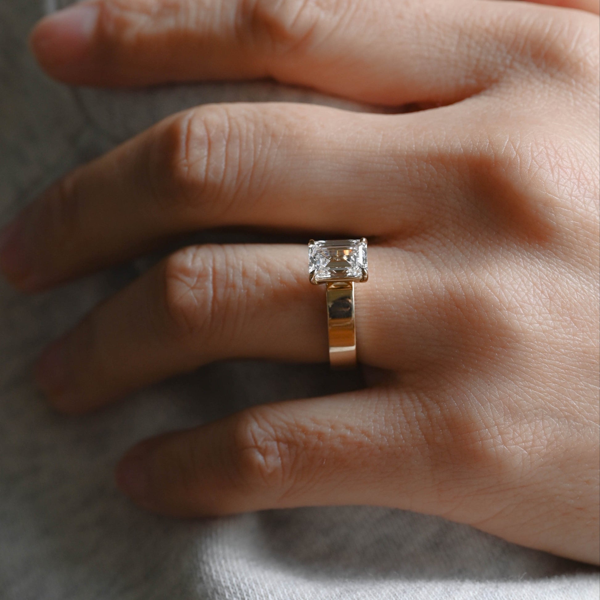 2 CT Round Three Stones Lab Grown Diamond Engagement Ring