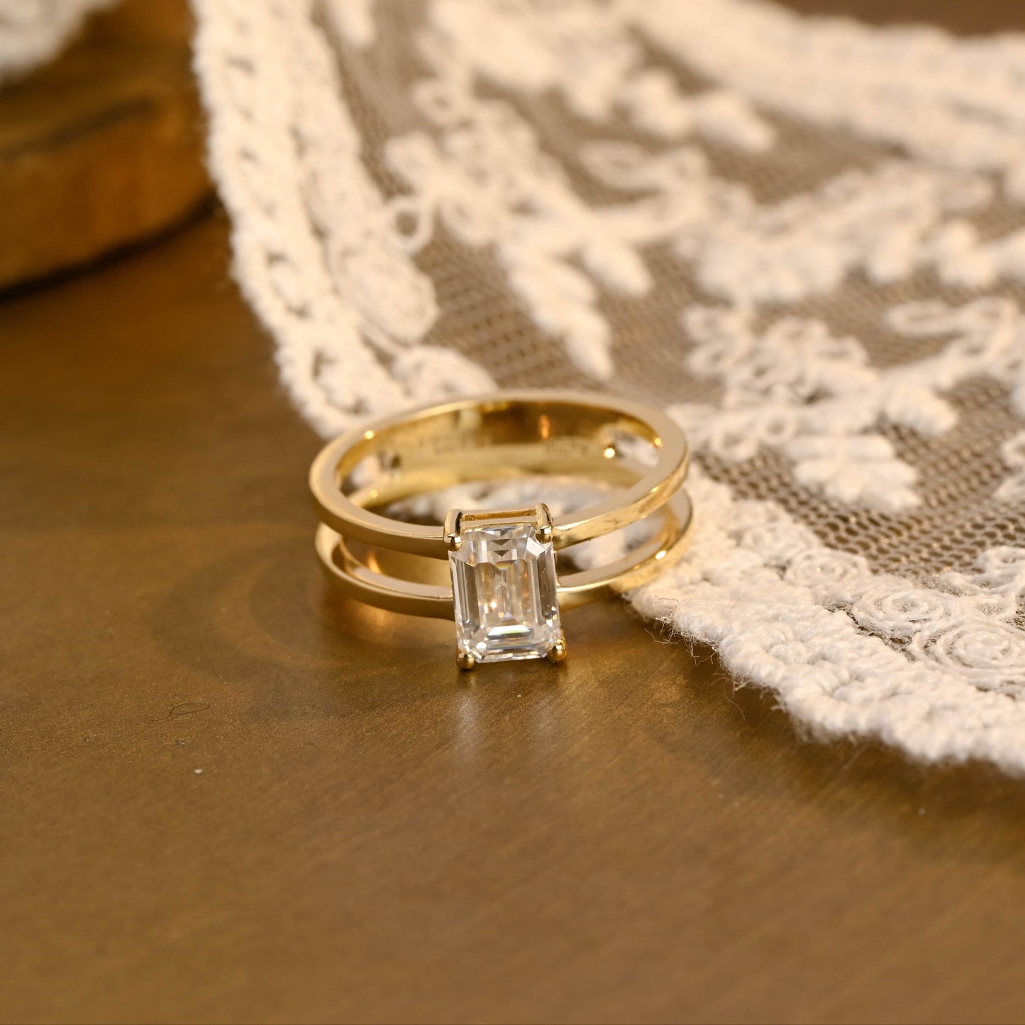 2 CT Round Three Stones Lab Grown Diamond Engagement Ring