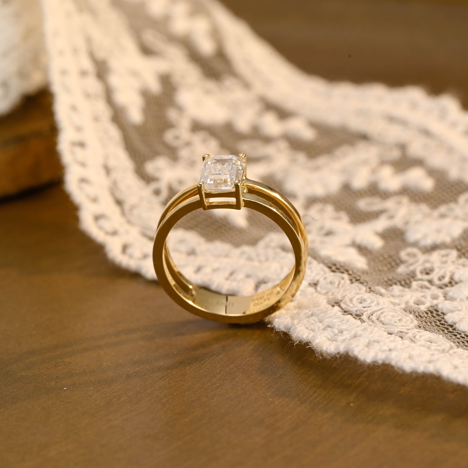2 CT Round Three Stones Lab Grown Diamond Engagement Ring