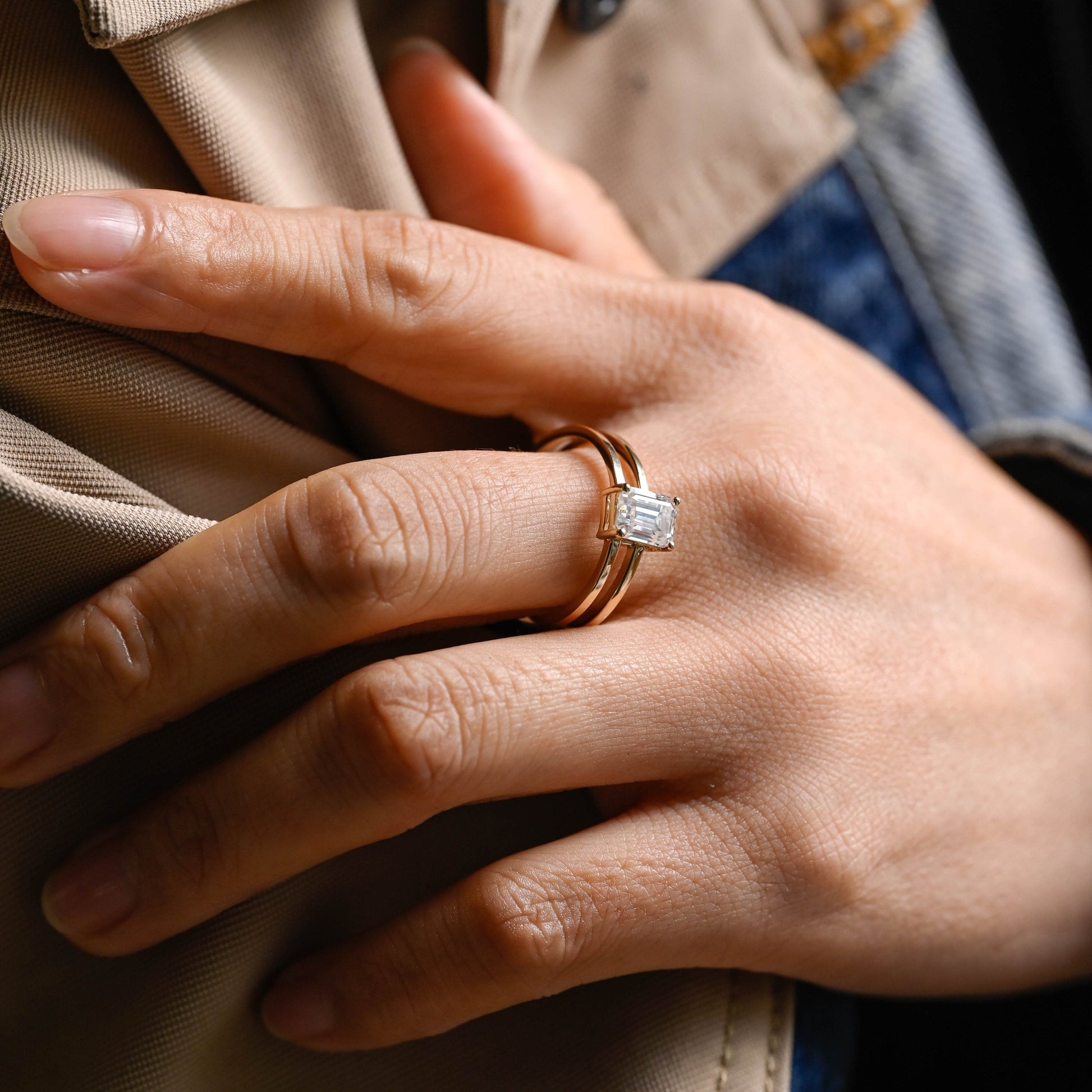 2 CT Round Three Stones Lab Grown Diamond Engagement Ring