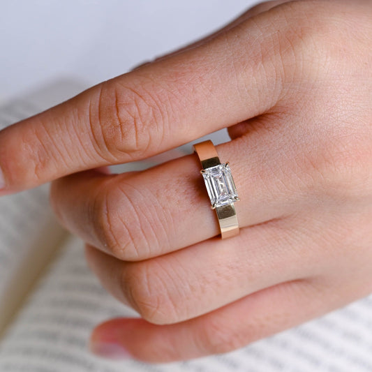 2 CT Round Three Stones Lab Grown Diamond Engagement Ring