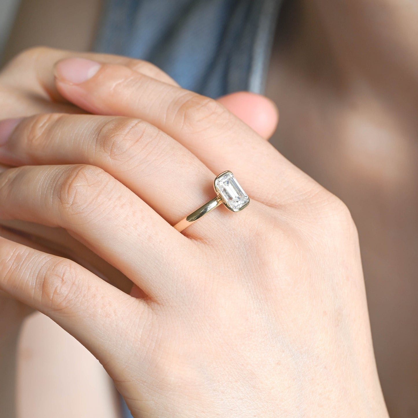 2 CT Round Three Stones Lab Grown Diamond Engagement Ring